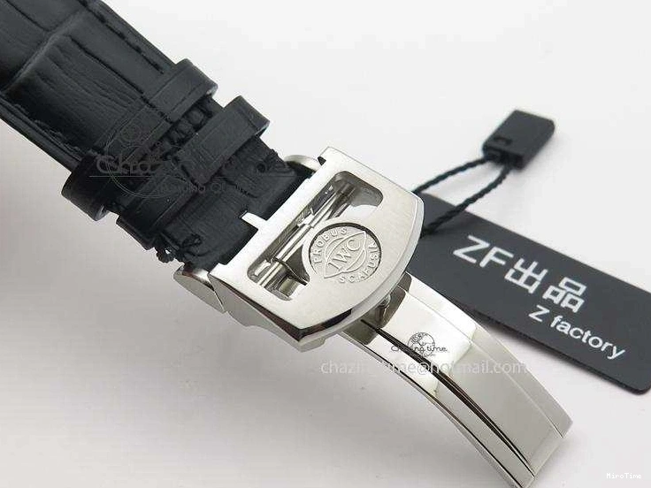 MIROTIME 0425 Practical Portuguese Real PR IW500109 ZF 1:1 Best Edition Black Dial On Black Leather Strap A52010 V 7308